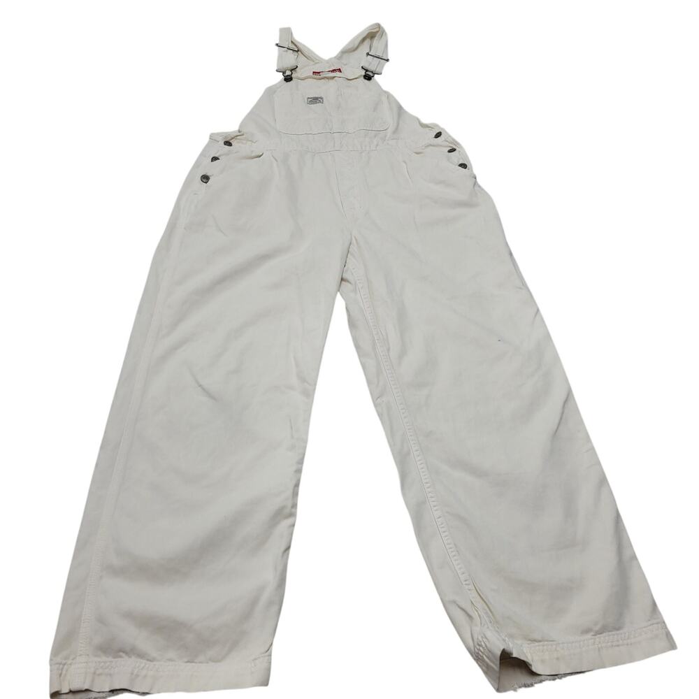 Vintage UnionBay cream utility cargo overalls dungarees large